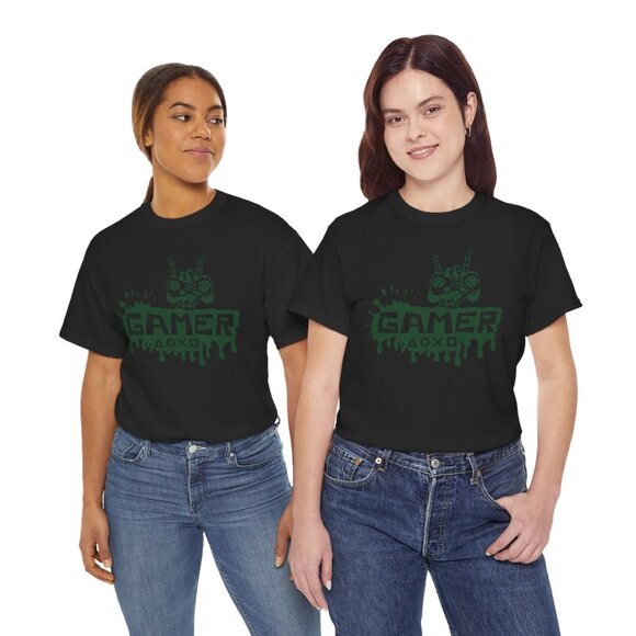 Gamer Green Graphic Shirt Gaming Lover Tshirt Alt St Patrick's day shirt - Picture 2 of 7